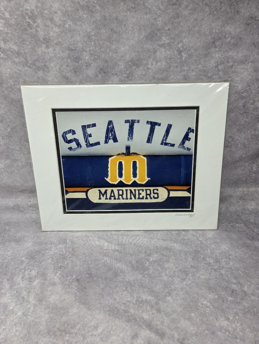 Seattle Mariners Framed Picture. 14" X 11